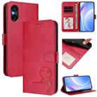 For Sony Xperia 5 VI Litter Panda Embossing RFID Leather Phone Case with Lanyard(Rose Red) - 1