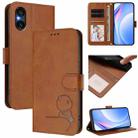 For Sony Xperia 5 VI Litter Panda Embossing RFID Leather Phone Case with Lanyard(Brown) - 1