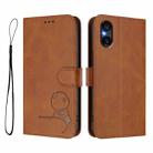 For Sony Xperia 5 VI Litter Panda Embossing RFID Leather Phone Case with Lanyard(Brown) - 2