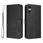 For Sony Xperia 10 VI Litter Panda Embossing RFID Leather Phone Case with Lanyard(Black) - 2