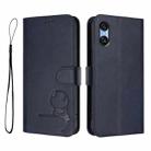 For Sony Xperia 10 VI Litter Panda Embossing RFID Leather Phone Case with Lanyard(Blue) - 2