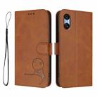 For Sony Xperia 10 VI Litter Panda Embossing RFID Leather Phone Case with Lanyard(Brown) - 2