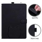 For Samsung Galaxy Tab A9+ Cat Skin-feel Litchi Leather Tablet Case(Black) - 2