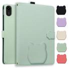 For Xiaomi Redmi Pad 2 Cat Skin-feel Litchi Leather Tablet Case(Green) - 1