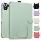 For Xiaomi Redmi K Pad Cat Skin-feel Litchi Leather Tablet Case(Green) - 1