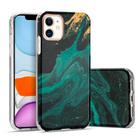For iPhone 11 Pro Marble Pattern Electroplating Phnom Penh TPU Phone Protective Case(Emerald) - 1