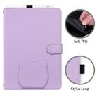 For Amazon Kindle Paperwhite 12th Gen 2024 Cat Skin-feel Litchi Leather Smart Tablet Case(Purple) - 2