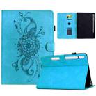 For Samsung Galaxy Tab S10 FE+ Mandala Embossed Smart Leather Tablet Case(Sky Blue) - 1