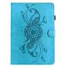 For Samsung Galaxy Tab S10 FE+ Mandala Embossed Smart Leather Tablet Case(Sky Blue) - 2