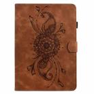 For Samsung Galaxy Tab S10 FE+ Mandala Embossed Smart Leather Tablet Case(Brown) - 2
