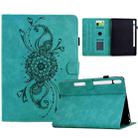 For Samsung Galaxy Tab S10 FE+ Mandala Embossed Smart Leather Tablet Case(Light Blue) - 1
