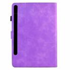 For Samsung Galaxy Tab S10 FE+ Mandala Embossed Smart Leather Tablet Case(Light Purple) - 3