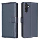 For Samsung Galaxy S25 FE 5G Litchi Texture RFID Anti-theft Leather Phone Case(Blue) - 1