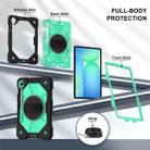 For Samsung Galaxy Tab S10 FE / S9 Contrast Color Robot Silicone Hybrid PC Tablet Case(Black Mint Green) - 3