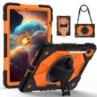For Samsung Galaxy Tab S10 FE / S9 Contrast Color Robot Silicone Hybrid PC Tablet Case(Black Orange) - 2