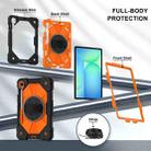 For Samsung Galaxy Tab S10 FE / S9 Contrast Color Robot Silicone Hybrid PC Tablet Case(Black Orange) - 3