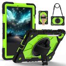 For Samsung Galaxy Tab S10 FE / S9 Contrast Color Robot Silicone Hybrid PC Tablet Case(Black Yellow Green) - 2