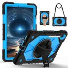 For Samsung Galaxy Tab S10 FE / S9 Contrast Color Robot Silicone Hybrid PC Tablet Case(Black Blue) - 2