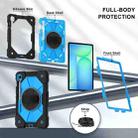 For Samsung Galaxy Tab S10 FE / S9 Contrast Color Robot Silicone Hybrid PC Tablet Case(Black Blue) - 3