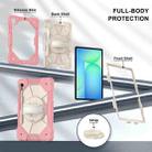 For Samsung Galaxy Tab S10 FE / S9 Contrast Color Robot Silicone Hybrid PC Tablet Case(Rose Gold Beige) - 3