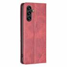 For Samsung Galaxy S25 FE 5G Rhombus Texture Magnetic Leather Phone Case(Red) - 3