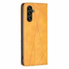 For Samsung Galaxy S25 FE 5G Rhombus Texture Magnetic Leather Phone Case(Yellow) - 3
