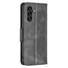For Samsung Galaxy S25 FE 5G Lambskin Texture Pure Color Flip Leather Phone Case(Black) - 3