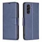 For Samsung Galaxy S25 FE 5G Lambskin Texture Pure Color Flip Leather Phone Case(Blue) - 1