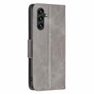 For Samsung Galaxy S25 FE 5G Lambskin Texture Pure Color Flip Leather Phone Case(Grey) - 3