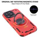 For iPhone 11 Three-core Mecha 360 Degree Rotation Magnetic Holder Phone Case(Red) - 2