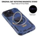 For iPhone 11 Three-core Mecha 360 Degree Rotation Magnetic Holder Phone Case(Royal Blue) - 2