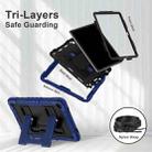 For Samsung Galaxy Tab S10 FE / S9 Big Holder Silicone Hydric PC Tablet Case with Shoulder Strap(Navy Black) - 3