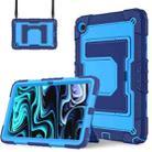 For Samsung Galaxy Tab S10 FE / S9 Big Holder Silicone Hydric PC Tablet Case with Shoulder Strap(Navy Blue Blue) - 2