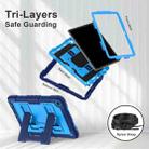 For Samsung Galaxy Tab S10 FE / S9 Big Holder Silicone Hydric PC Tablet Case with Shoulder Strap(Navy Blue Blue) - 3