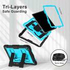 For Samsung Galaxy Tab S10 FE / S9 Big Holder Silicone Hydric PC Tablet Case with Shoulder Strap(Black Blue) - 3