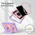 For Samsung Galaxy Tab S10 FE / S9 Big Holder Silicone Hydric PC Tablet Case with Shoulder Strap(Purple Rose Gold) - 3