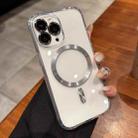 For iPhone 13 Pro Max Transparent Acrylic MagSafe Phone Case(Silver) - 1