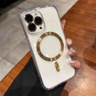 For iPhone 13 Pro Max Transparent Acrylic MagSafe Phone Case(Gold) - 1