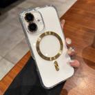 For iPhone 16 Transparent Acrylic MagSafe Phone Case(Gold) - 1