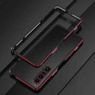 For Sony Xperia 1 VII Aurora Series Lens Protector + Metal Frame Phone Case(Black Red) - 2