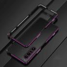 For Sony Xperia 1 VII Aurora Series Lens Protector + Metal Frame Phone Case(Black Purple) - 2