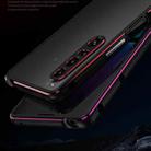 For Sony Xperia 1 VII Aurora Series Lens Protector + Metal Frame Phone Case(Black Purple) - 3
