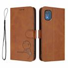 For Nokia C02 Litter Panda Embossing RFID Leather Phone Case with Lanyard(Brown) - 2