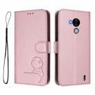 For Nokia C30 Litter Panda Embossing RFID Leather Phone Case with Lanyard(Pink) - 2