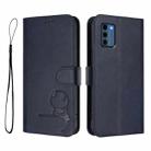 For Nokia C300 Litter Panda Embossing RFID Leather Phone Case with Lanyard(Blue) - 2