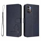 For Nokia G11 / G21 4G Litter Panda Embossing RFID Leather Phone Case with Lanyard(Blue) - 2