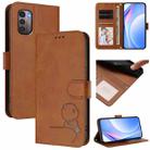 For Nokia G11 / G21 4G Litter Panda Embossing RFID Leather Phone Case with Lanyard(Brown) - 1