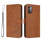 For Nokia G11 / G21 4G Litter Panda Embossing RFID Leather Phone Case with Lanyard(Brown) - 2