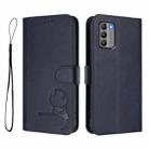 For Nokia G400 Litter Panda Embossing RFID Leather Phone Case with Lanyard(Blue) - 2