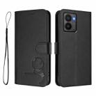 For HMD Fuison Litter Panda Embossing RFID Leather Phone Case with Lanyard(Black) - 2